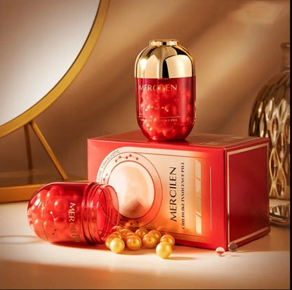 Колагенов серум в капсули 0.5g × 30 – с колаген, масло от жожоба и растителен сквалан за млада и хидратирана кожа, Mercilen