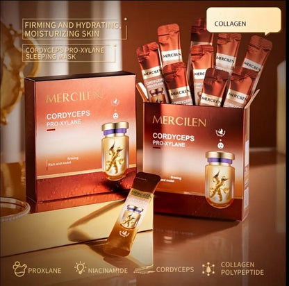 Хидратираща и подхранваща нощна маска за лице, правейки кожата да изглежда по-млада, Mercilen