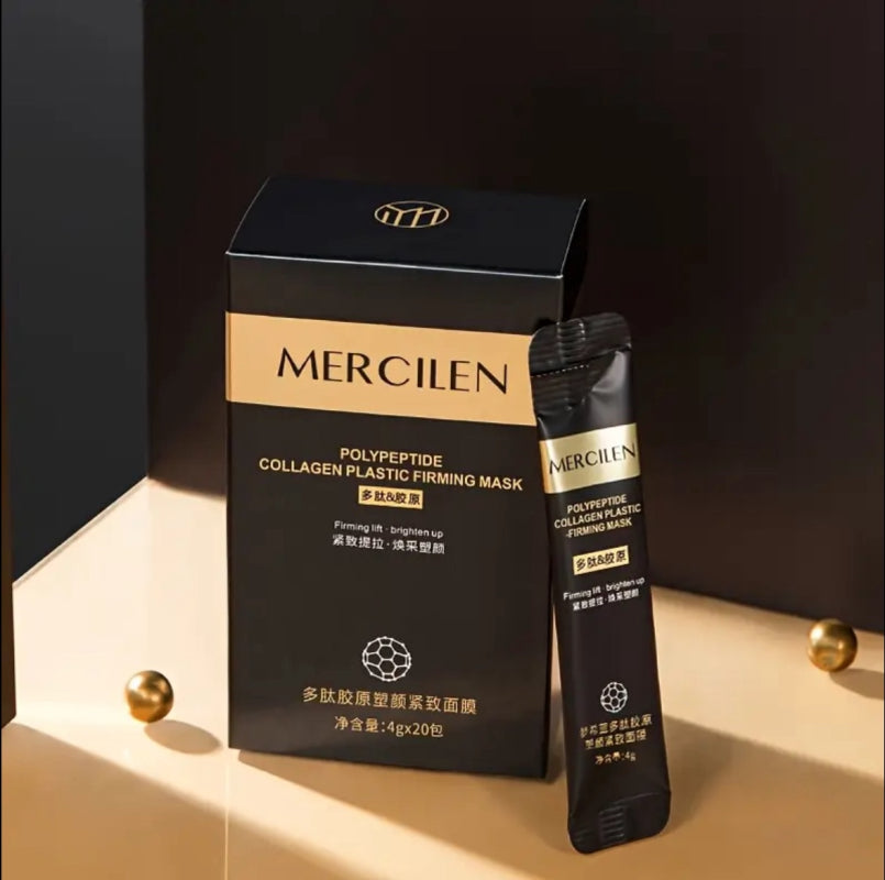Подхранваща и стягаща кожата колагенова нощна маска - 20 в кутия, Mercilen